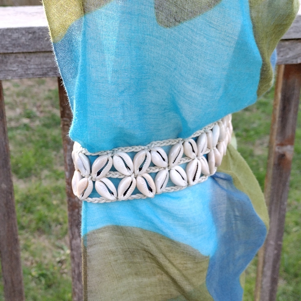 Natural Seashell Reversible Belt - Picture 4 of 8